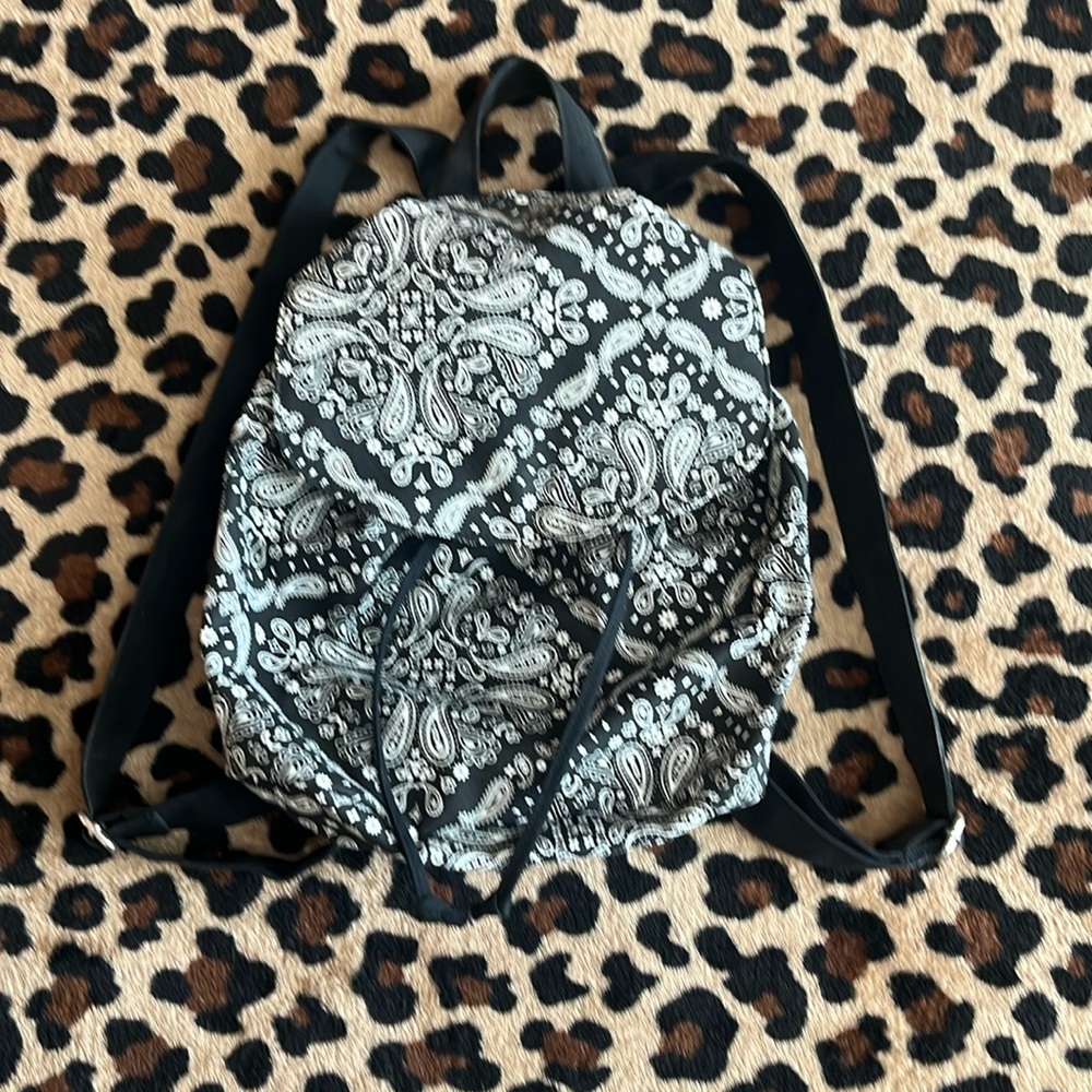 Victoria’s Secret/PINK backpack/knapsack black and white bandanna print